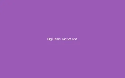 Big Game Tactics Analysis